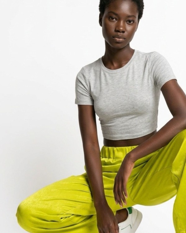 Μπλούζα crop top Κοντομάνικη βεραμαν