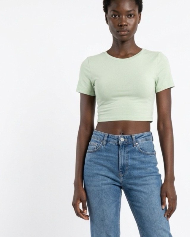 Μπλούζα crop top Κοντομάνικη βεραμαν
