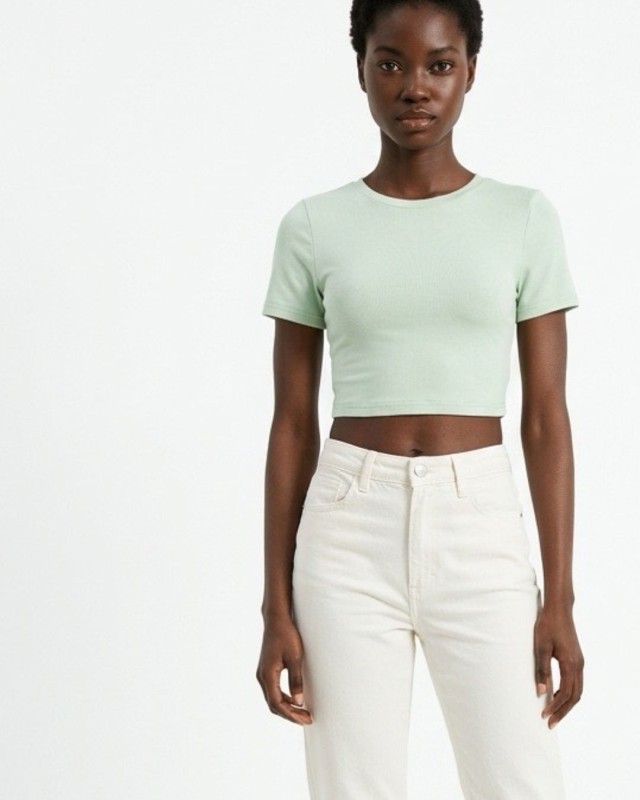 Μπλούζα crop top Κοντομάνικη βεραμαν