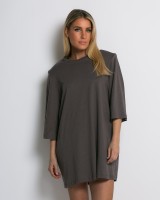 Μπλούζα βαμβακερή oversized με τρουακάρ μανίκι και βάτες elephant