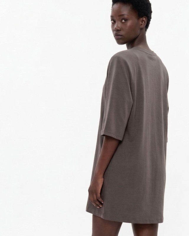 Μπλούζα βαμβακερή oversized με τρουακάρ μανίκι και βάτες elephant