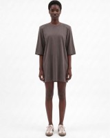 Μπλούζα βαμβακερή oversized με τρουακάρ μανίκι και βάτες elephant