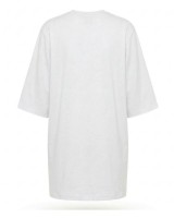 Μπλούζα κοντομάνικη βαμβακερή oversized λευκό