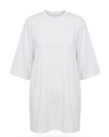Μπλούζα κοντομάνικη βαμβακερή oversized λευκό