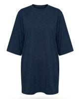 Μπλούζα κοντομάνικη βαμβακερή oversized navy