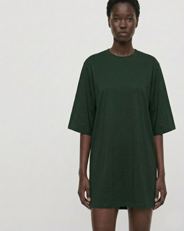 Μπλούζα κοντομάνικη βαμβακερή oversized army