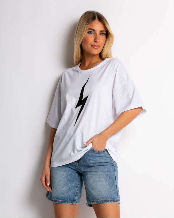 Μπλούζα κοντομάνικη με σχέδιο  Thunder ροζ