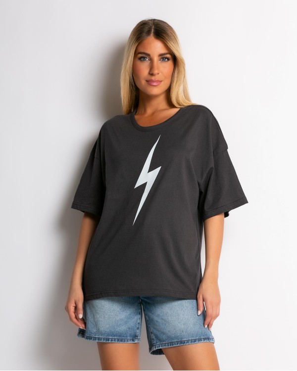Μπλούζα κοντομάνικη με σχέδιο  Thunder ροζ