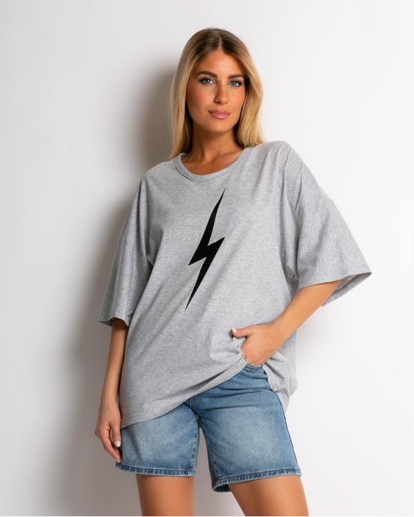 Μπλούζα κοντομάνικη με σχέδιο  Thunder ροζ