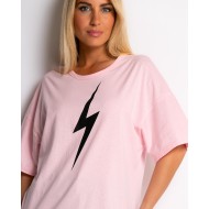 Μπλούζα κοντομάνικη με σχέδιο  Thunder ροζ