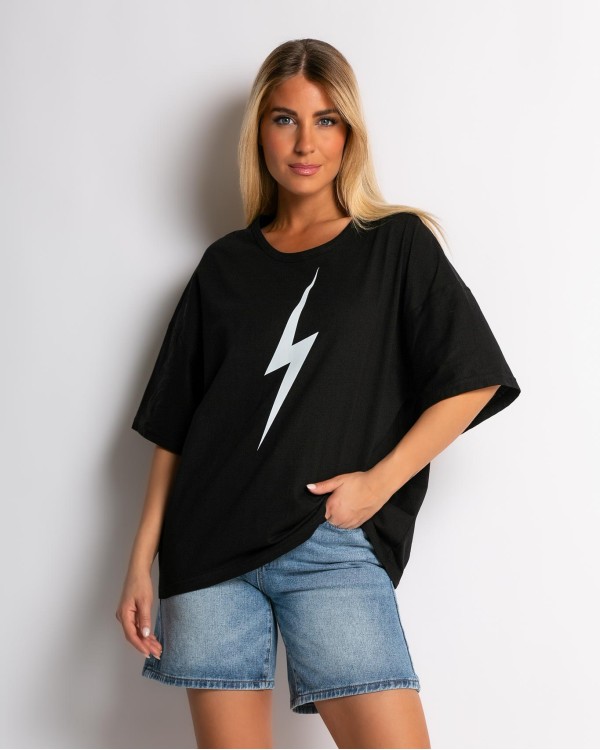 Μπλούζα κοντομάνικη με σχέδιο  Thunder ροζ