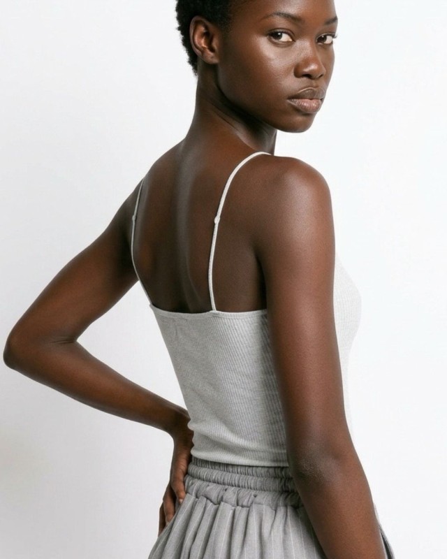 Crop top ραντάκι silver