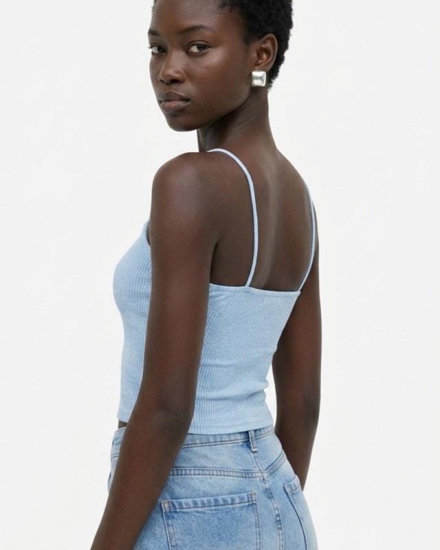 Crop top ραντάκι σιελ