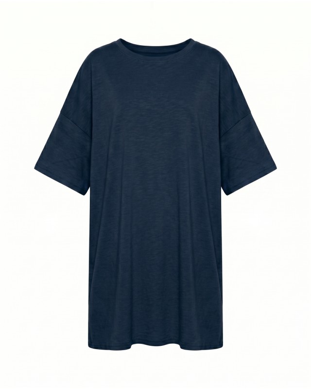 Μπλούζα κοντομάνικη oversized navy