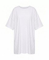 Μπλούζα κοντομάνικη oversized λευκή