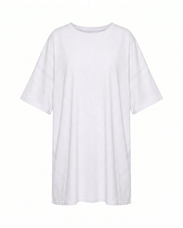 Μπλούζα κοντομάνικη oversized λευκή
