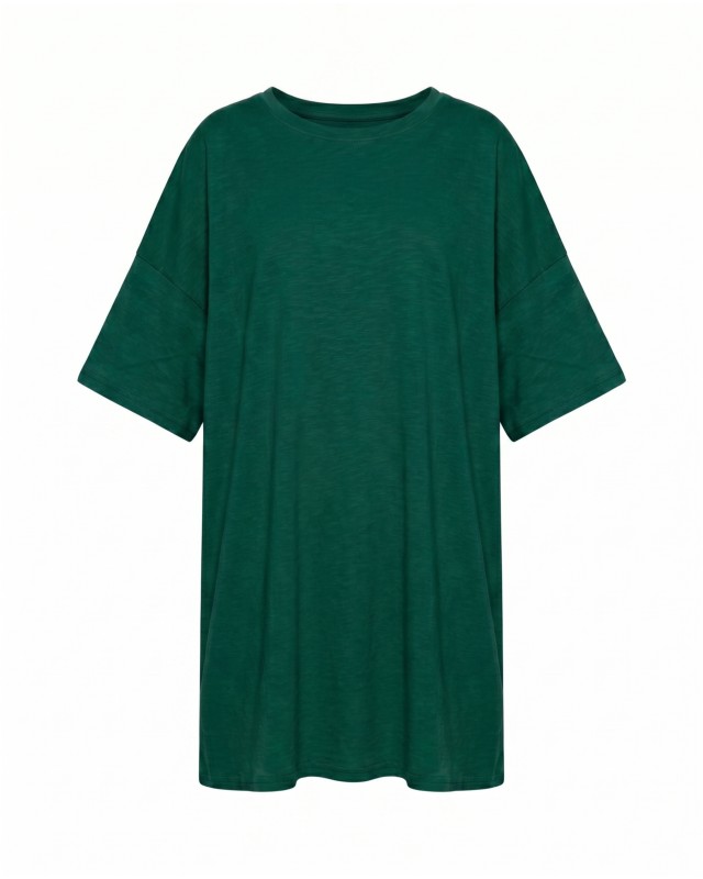 Μπλούζα κοντομάνικη oversized κυπαρισσί