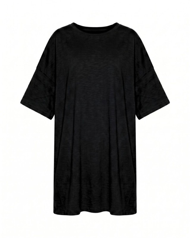Μπλούζα κοντομάνικη oversized μαύρη