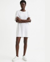 Μπλούζα κοντομάνικη oversized λευκή