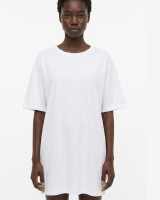 Μπλούζα κοντομάνικη oversized λευκή