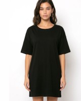 Μπλούζα κοντομάνικη oversized μαύρη