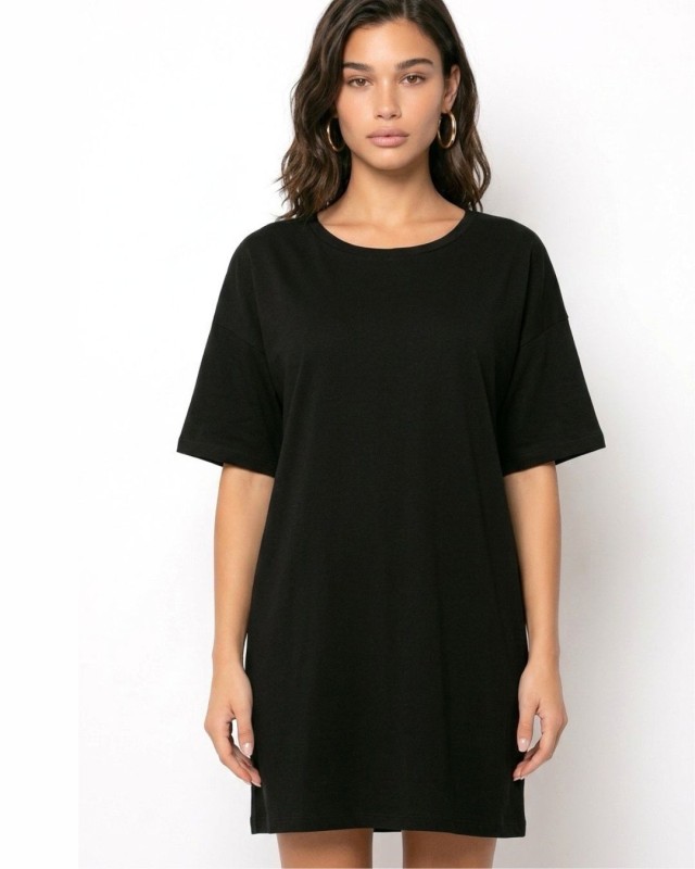 Μπλούζα κοντομάνικη oversized μαύρη