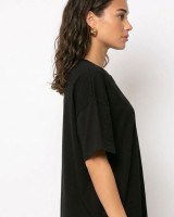 Μπλούζα κοντομάνικη oversized μαύρη
