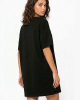 Μπλούζα κοντομάνικη oversized μαύρη