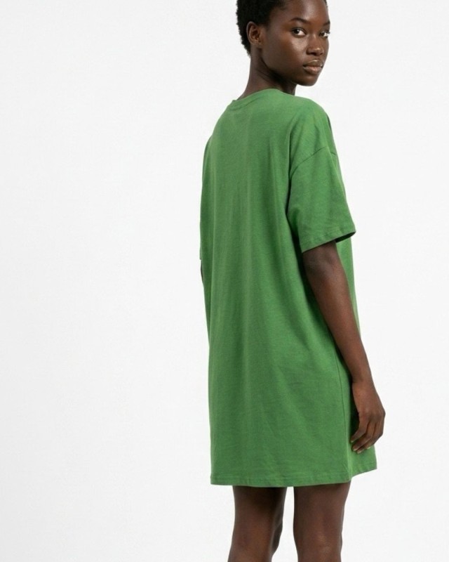 Μπλούζα κοντομάνικη oversized λαδί
