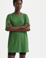 Μπλούζα κοντομάνικη oversized λαδί