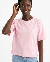 Crop top βαμβακερό παλ ροζ