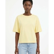 Crop top βαμβακερό κίτρινο