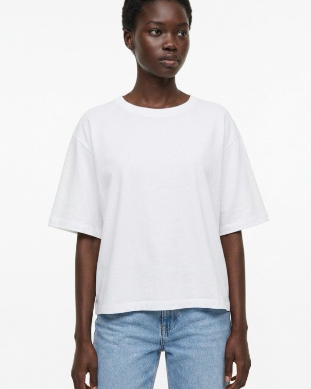 Crop top βαμβακερό  εκρού
