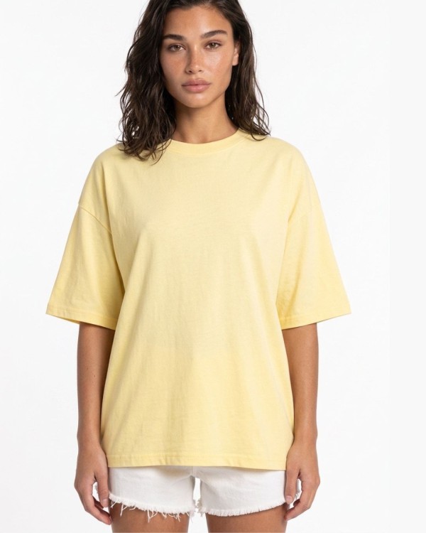 Μπλούζα οversized με τρουακάρ μανίκι yellow