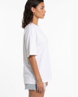 Μπλούζα οversized με τρουακάρ μανίκι off white