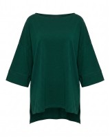 Μπλούζα φαρδιά με τρουακάρ μανίκι κυπαρισσί
