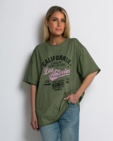 Califronia  Oversized T-Shirt χακί