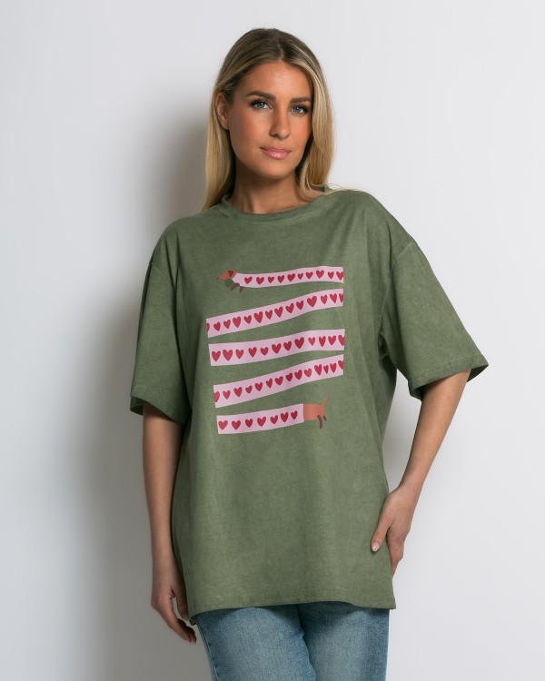 Cherries  Oversized T-Shirt γκρι