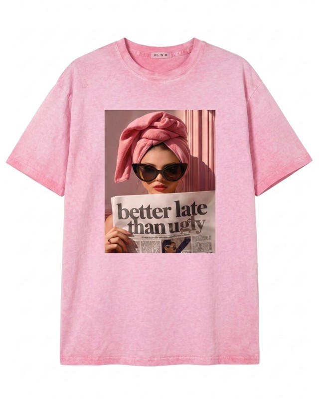 FACE Oversized T-Shirt ροζ