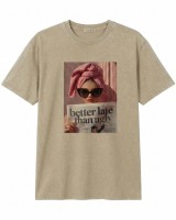FACE Oversized T-Shirt μπεζ