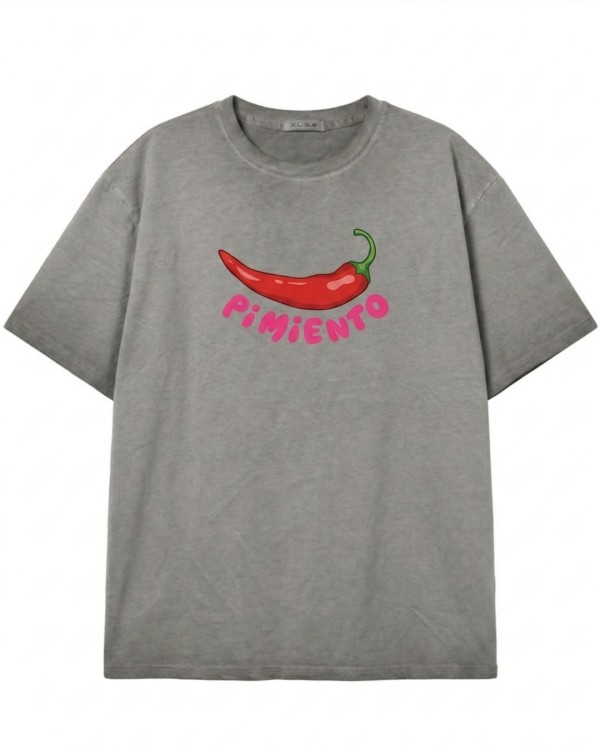 Pimiento Oversized T-Shirt ανθρακί