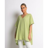 Μπλούζα oversized με "V" avocado