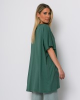 Μπλούζα oversized με "V" βεραμάν