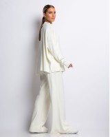 Σετ πλεκτό με κλειστή λαιμόκοψη εκρού