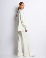 Σετ πλεκτό με κλειστή λαιμόκοψη εκρού