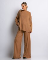 Σετ πλεκτό με κλειστή λαιμόκοψη ταμπά