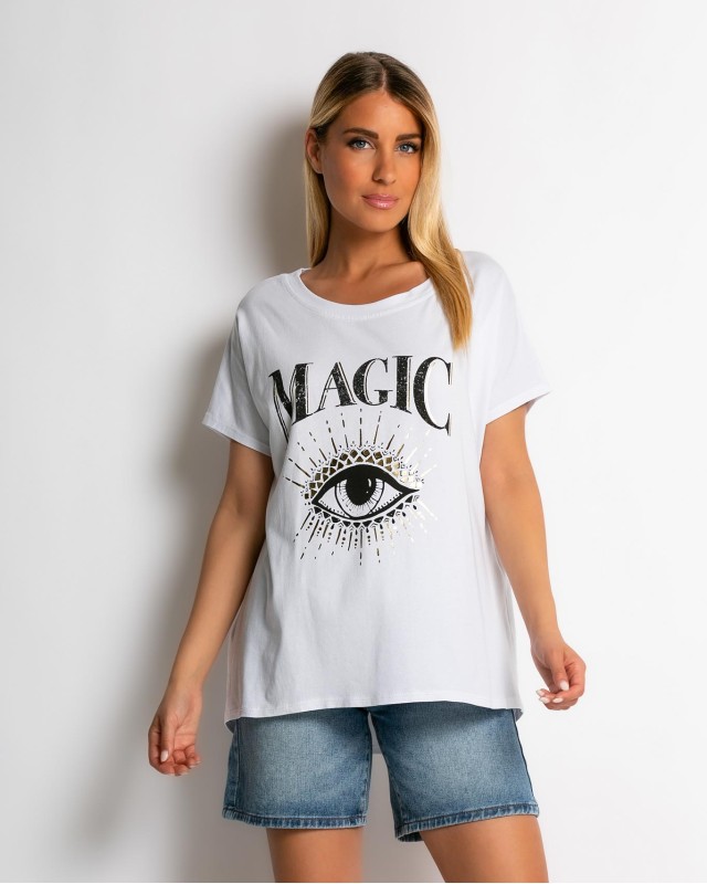 Μπλούζα κοντομάνικη με σχέδιο Magic Μπλούζα κοντομάνικη με σχέδιο Magic