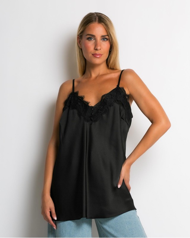 Μπλούζα lingerie μαύρο Μπλούζα lingerie μαύρο