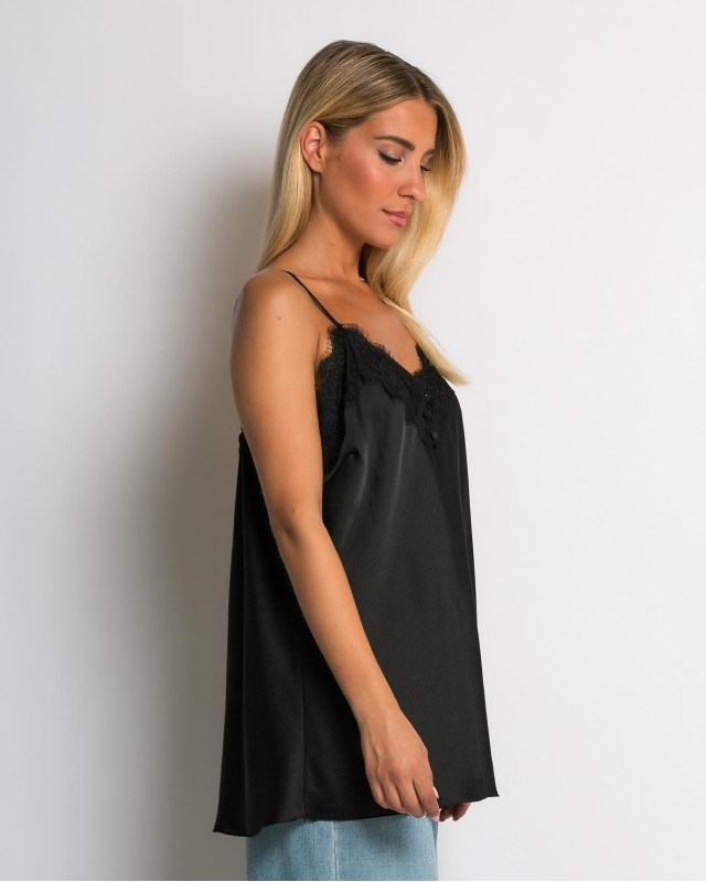 Μπλούζα lingerie μαύρο Μπλούζα lingerie μαύρο