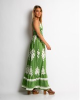Φόρεμα boho με μοτίβα λαδί Φόρεμα boho με μοτίβα λαδί